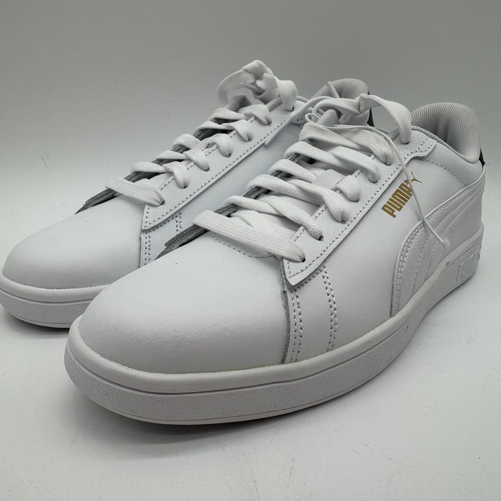 Puma Ace Court Men's White Leather Sneakers Casual Shoes Size 8.5